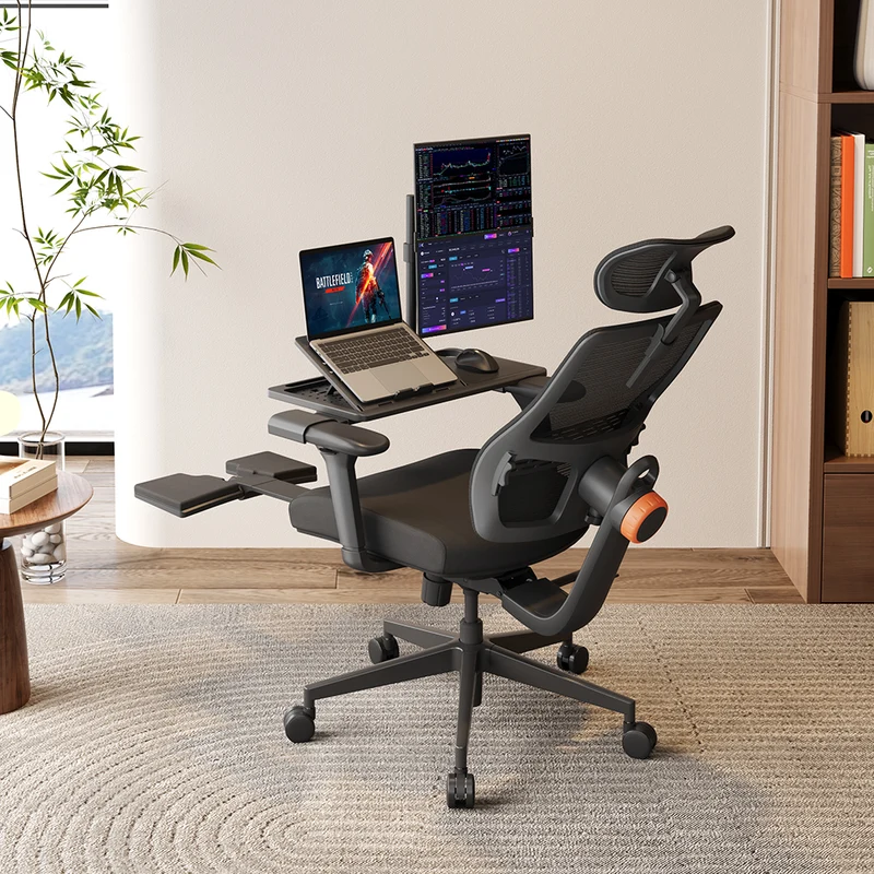 Magic H-BP Ergonomic Office Chair with Laptop Table-Black