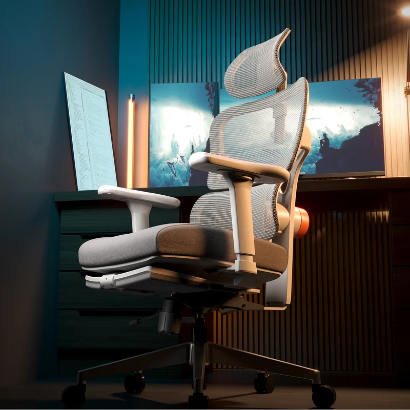 NEWTRAL NT002 Ergonomic Home Office Chair with Auto-following Lumbar Support-Grey