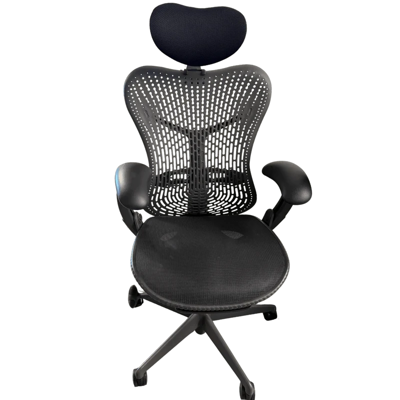 Herman Miller Mirra Chair 1 & OfficeLogixShop Headrest Bundle (Headrest is on pre-order)