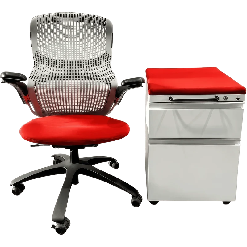 Knoll Generation Chair & Herman Miller Meridian Pedestal Bundle (Renewed)