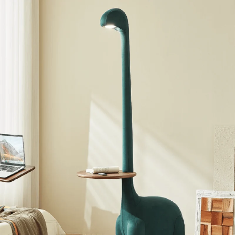 The Dino Accent Table & Floor Lamp with Rotating Tray