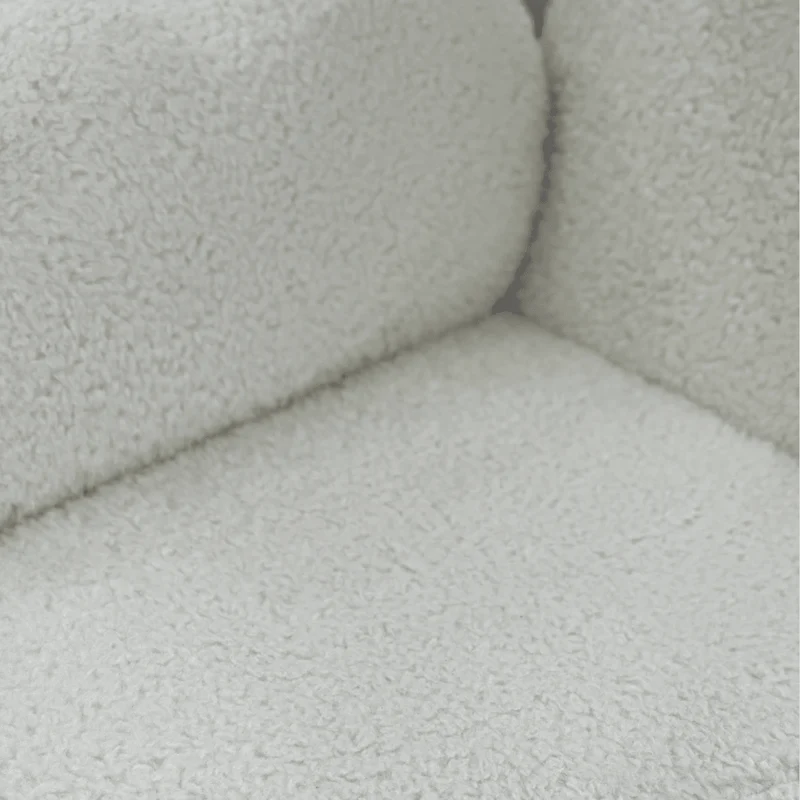 Giant Crescent Moon Lounger - Ivory Bouclé Nursery Sofa