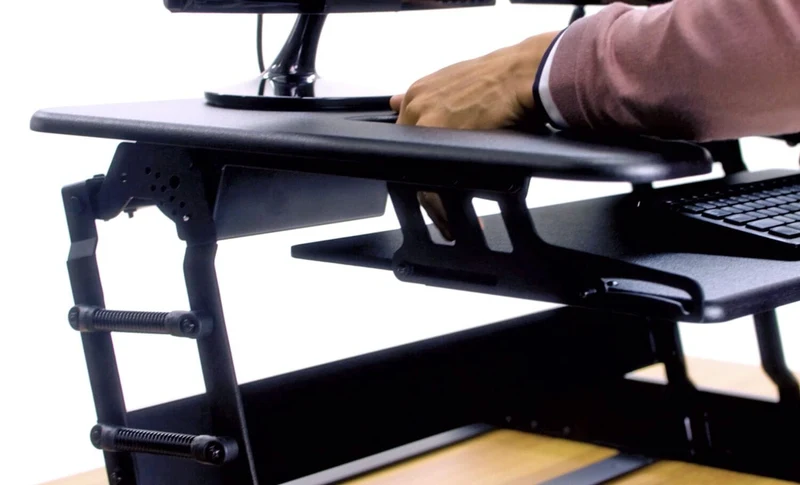 VariDesk Cube Plus 40 - Adjustable Sit-Stand Desktop Converter (Renewed)