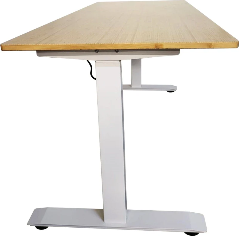 Herman Miller Bamboo Top Electric Standing Desk with OfficeLogix White Motorized Base (3 Presets)