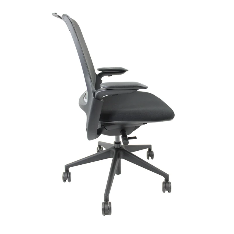 Steelcase Series 1 Ergonomic Office Chair with Mesh Back in Black Fabric - Refurbished