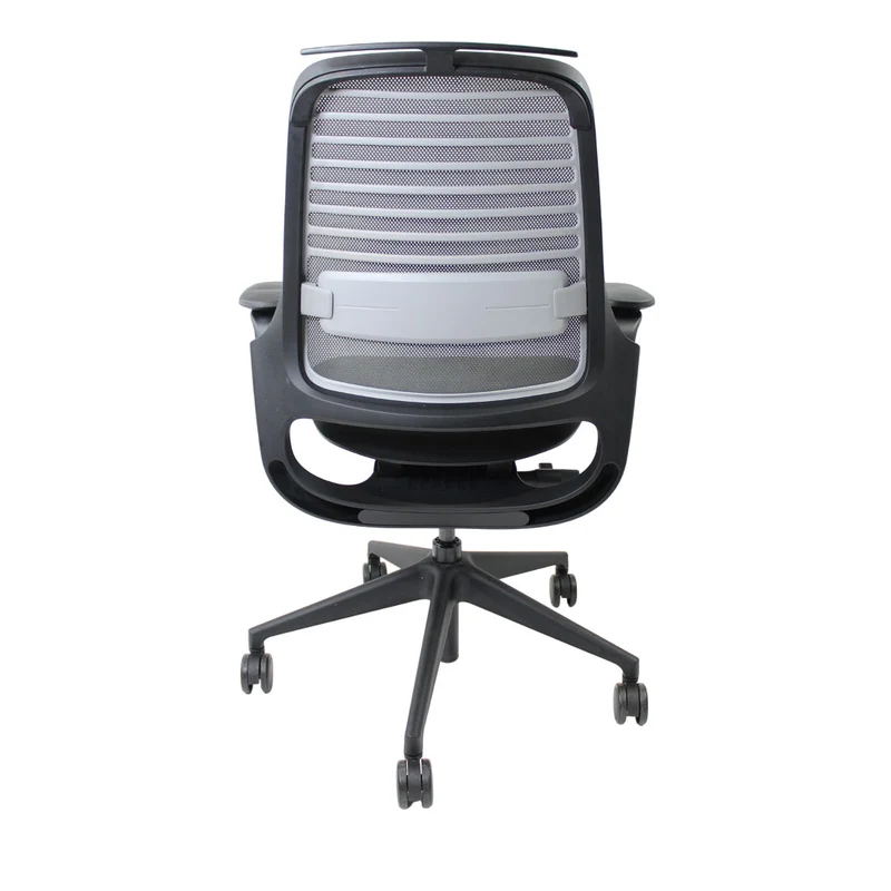 Steelcase Series 1 Ergonomic Office Chair with Mesh Back in Black Fabric - Refurbished