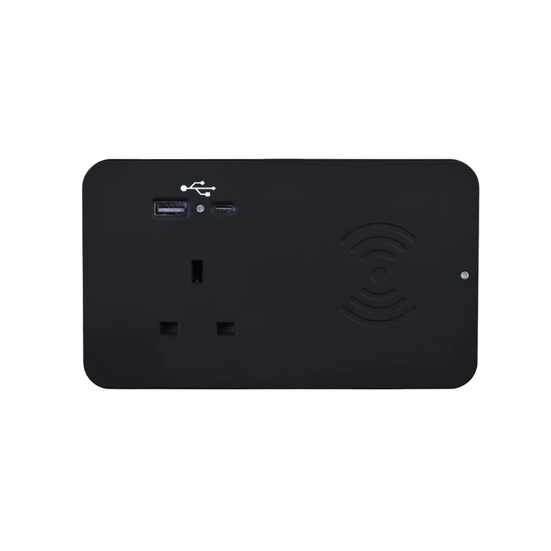 Rectangular Ion Duo Power Module In-desk in Black