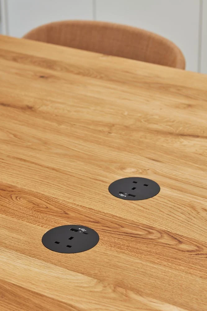 Round Ion Duo Power Module In-desk in Black