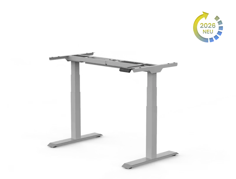 Flexispot E7S Sitz-Stehtisch-Gestell in Silbergrau