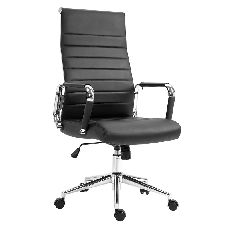 B-Ware OFFICE Comfort Schreibtischstuhl Kunstleder Schwarz