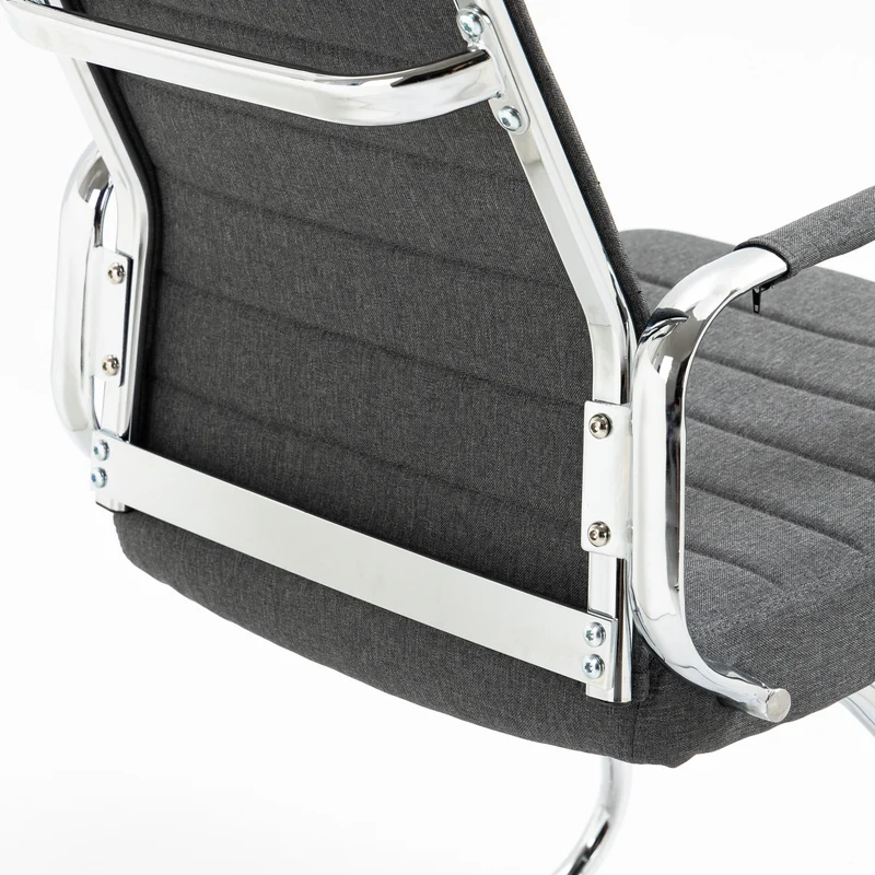 B-Ware OFFICE COMFORT 2er Set LB Besucherstühle Stoff Dunkelgrau
