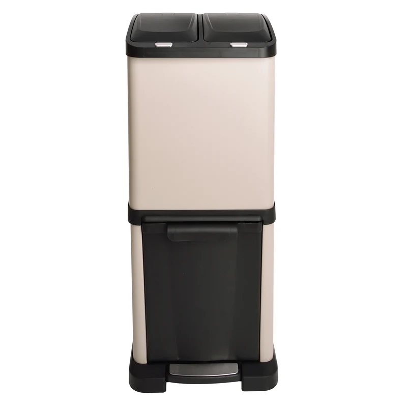 B-Ware 3XCombo Mülleimer 32 Liter Taupe (2x8+16L)