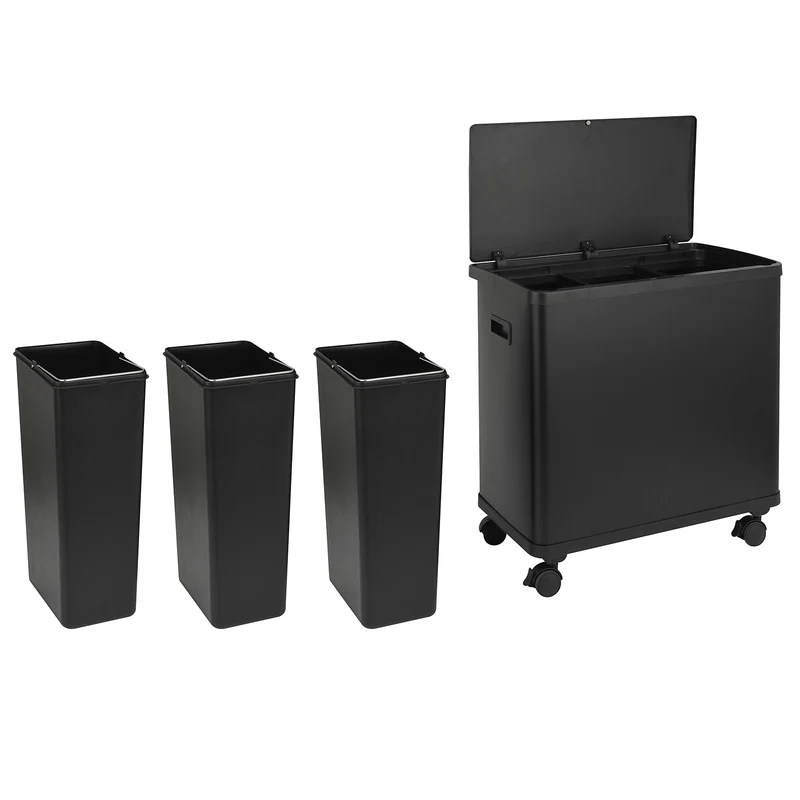 B-Ware Mülleimer 54L Schwarz