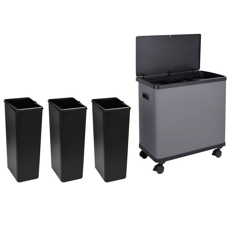 B-Ware SR3X18 Mülleimer 54L Grau