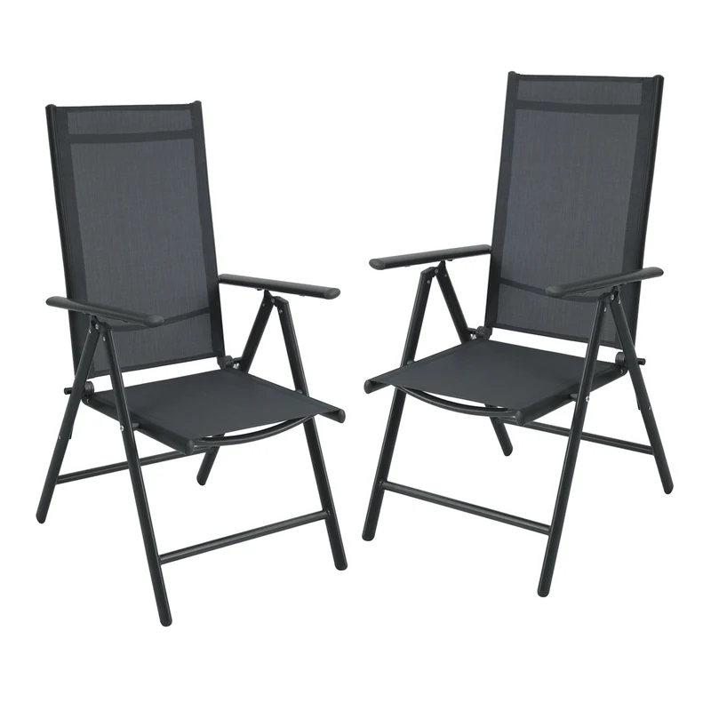 2er Set Gartenstühle Alu