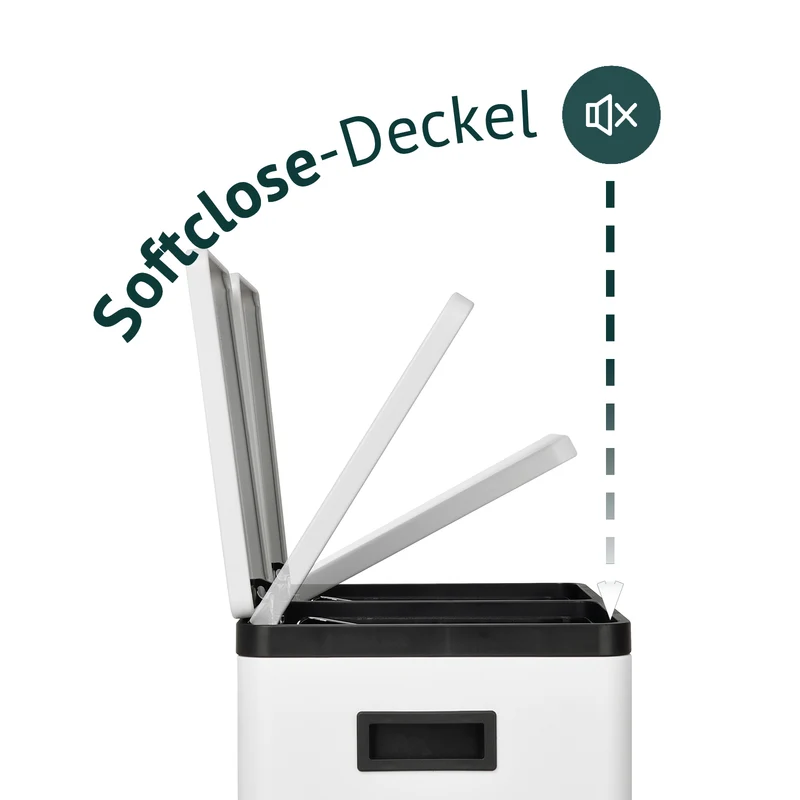 TMH2X30 Mülleimer Weiß