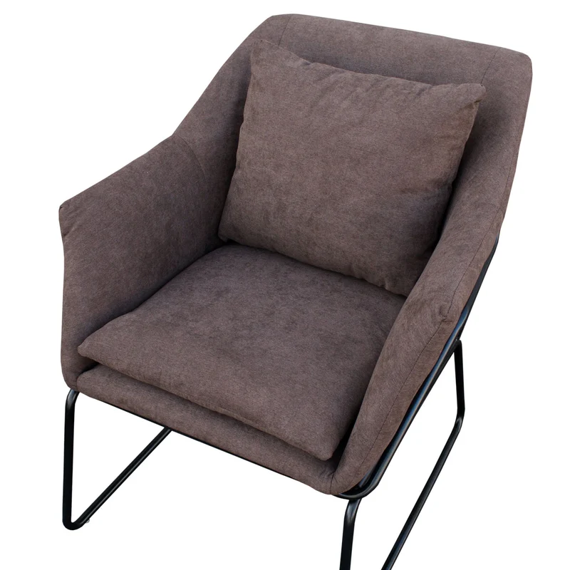 B-Ware JOSIE Loungesessel Samt Braun