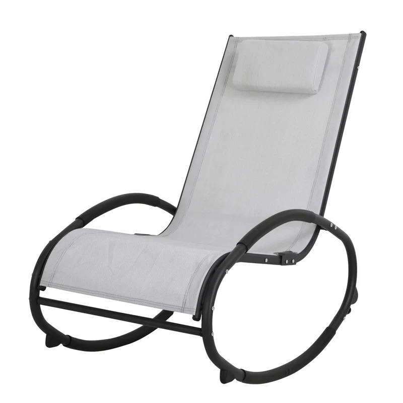 B-Ware EIBY Outdoor Schaukelstuhl Grau