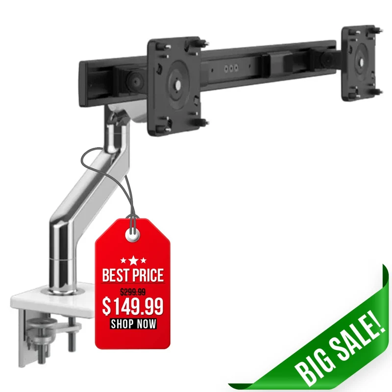 Humanscale M8.1 Dual Monitor Arm with Crossbar (Used Open Box)