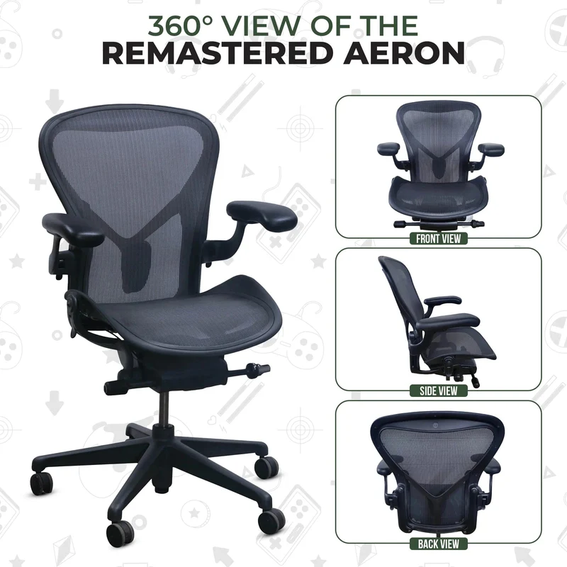 Herman Miller Aeron Remastered Black Onyx Gaming (Open Box) - Size B