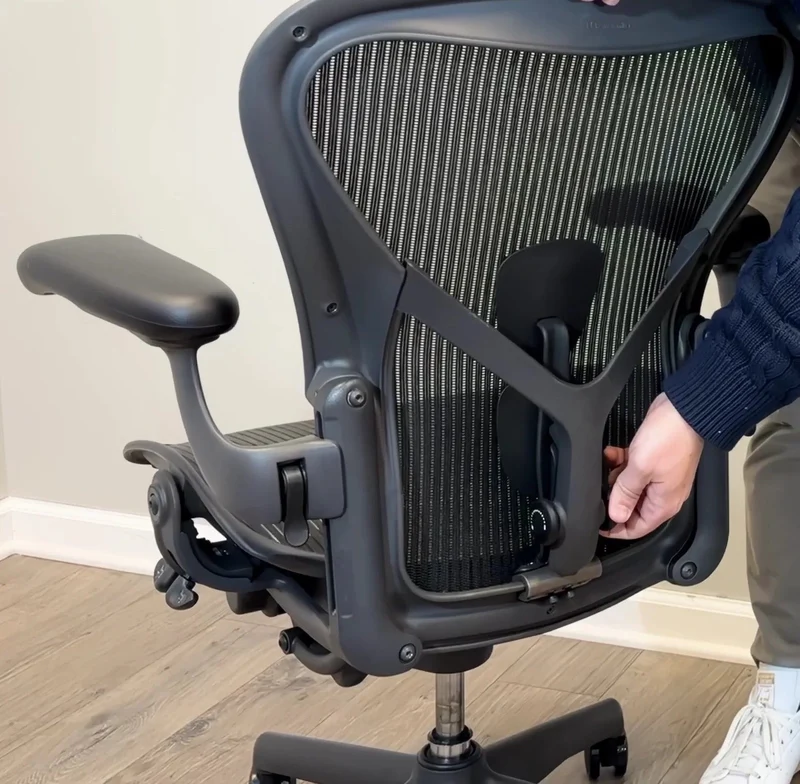 Lumbar Support Compatible with PostureFit SL Model with Adapter for Herman Miller Aeron Chairs by OLS