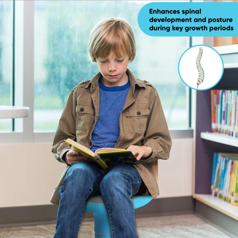 LorryLogix Wobble Chair For Kids - Ergonomic Wobble Stool To Encourage Right Posture, Balance & Strengthen Core
