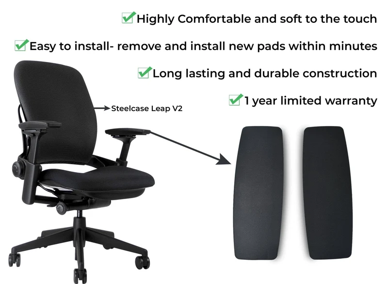Steelcase Leap V2, Amia, Think Compatible – Arm Pads by OLS