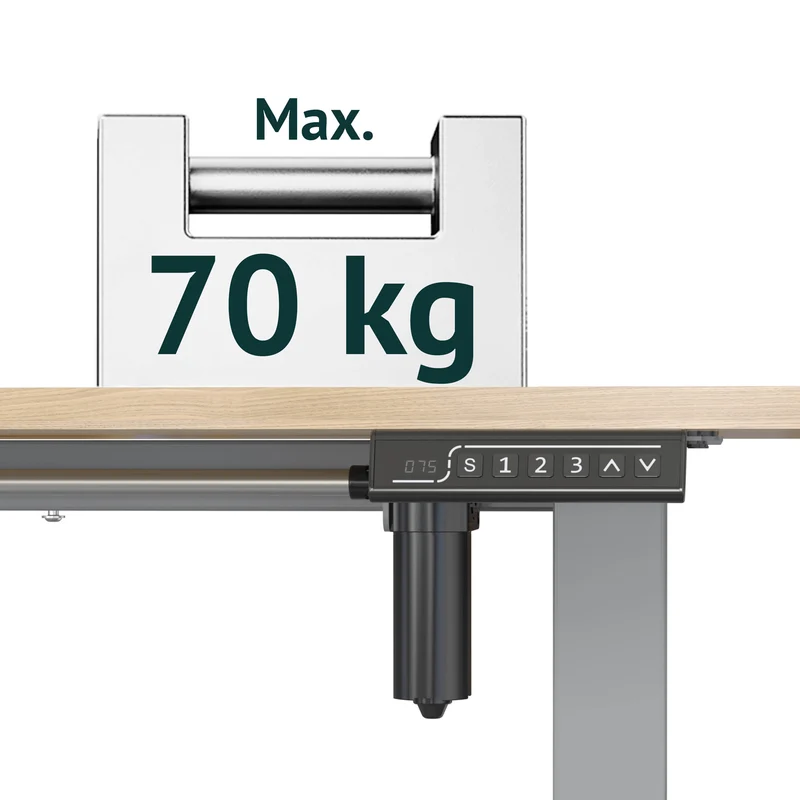 B-Ware JIRI Schreibtischgestell höhenverstellbar Einzelmotor Grau