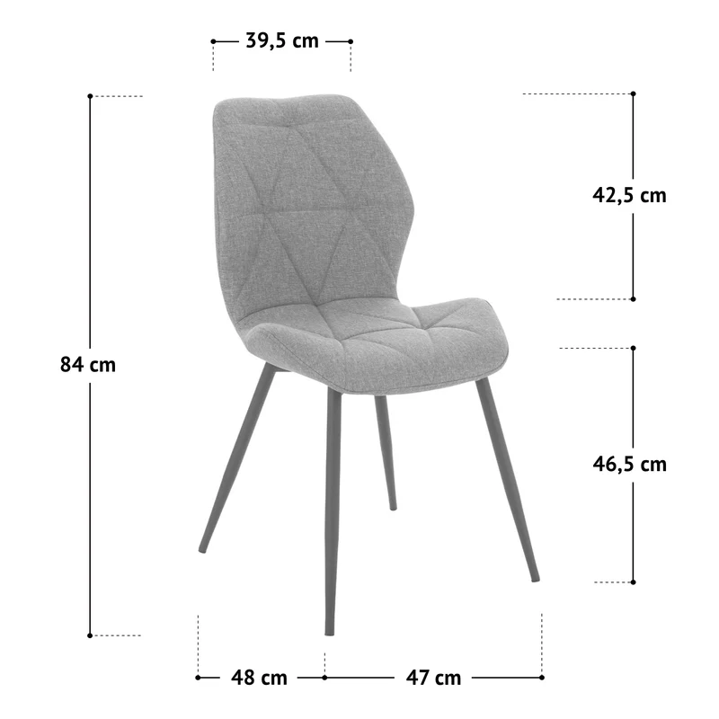 B-Ware JAMIE 2er Set Esszimmerstuhl Samt Beige