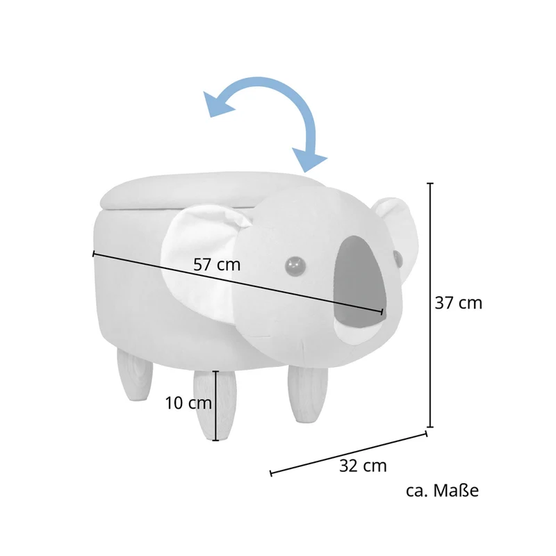 B-Ware Kinderhocker Koala Grau