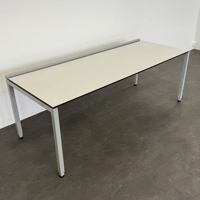 Lista Office Motion Schreibtisch HPL Kieselgrau/Silbergrau - 2000x800 mm