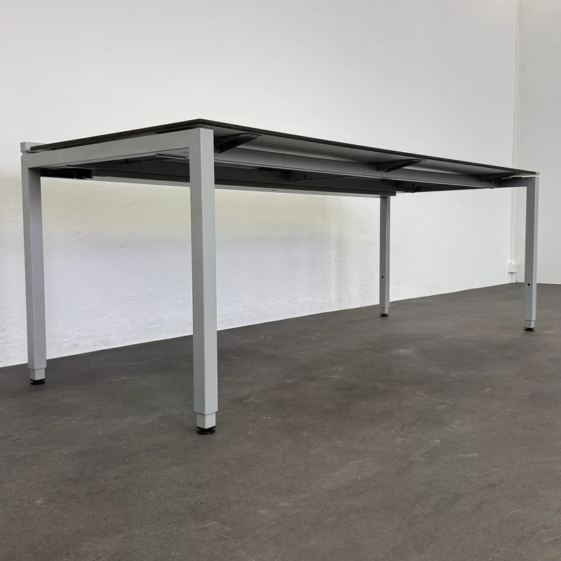Lista Office Motion Schreibtisch HPL Kieselgrau/Silbergrau - 2000x800 mm