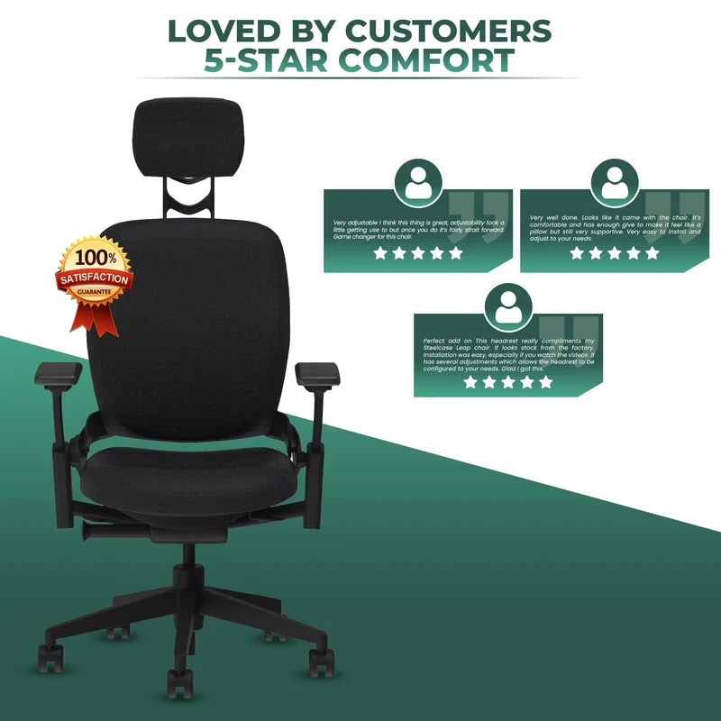Steelcase Leap V2 Chair with Headrest Saving Bundle (ETA 10 Business Days)