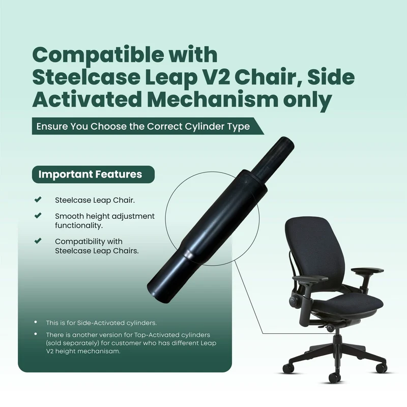 Steelcase Leap Compatible – Side Activated Gas Cylinder by OLS