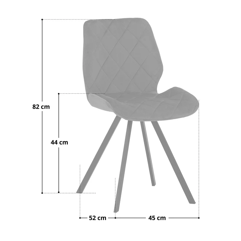 B-Ware DIAMOND 2er Set Esszimmerstühle Samt Braun