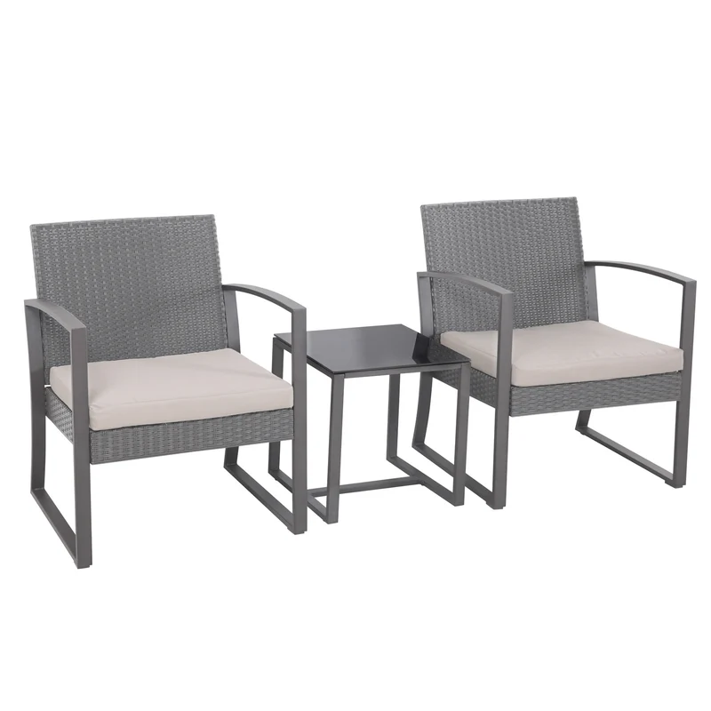 B-Ware LOIS Rattan Sitzgruppe Grau