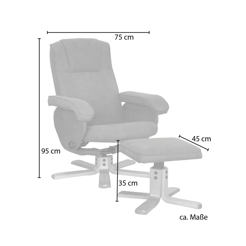 B-Ware Charles Relax Sessel Dunkelgrau