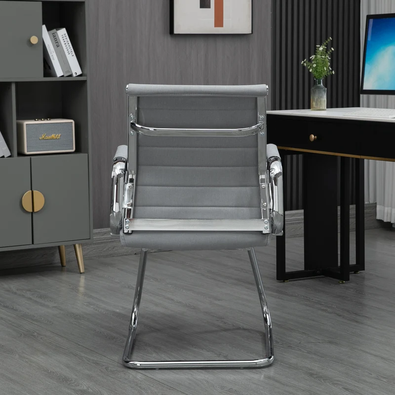 B-Ware 2er Set OFFICE COMFORT Besucherstuhl LB Stoff Hellgrau