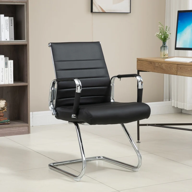 B-Ware 2er Set OFFICE COMFORT Besucherstuhl LB PU Schwarz