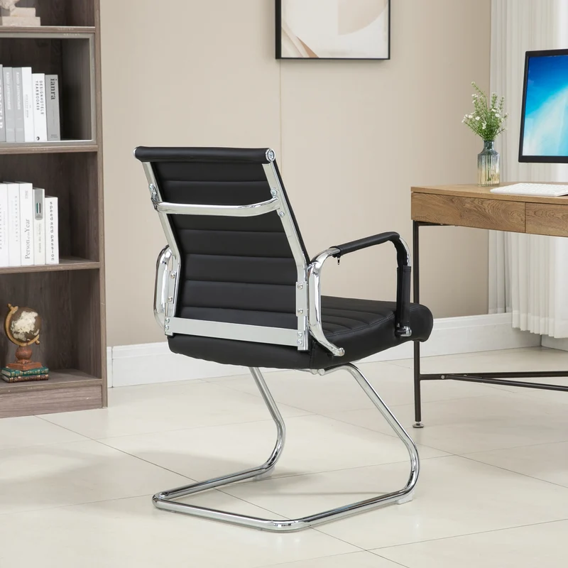 B-Ware 2er Set OFFICE COMFORT Besucherstuhl LB PU Schwarz