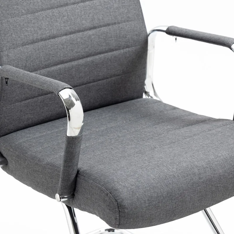 B-Ware 2er Set OFFICE COMFORT Besucherstuhl Stoff Dunkelgrau