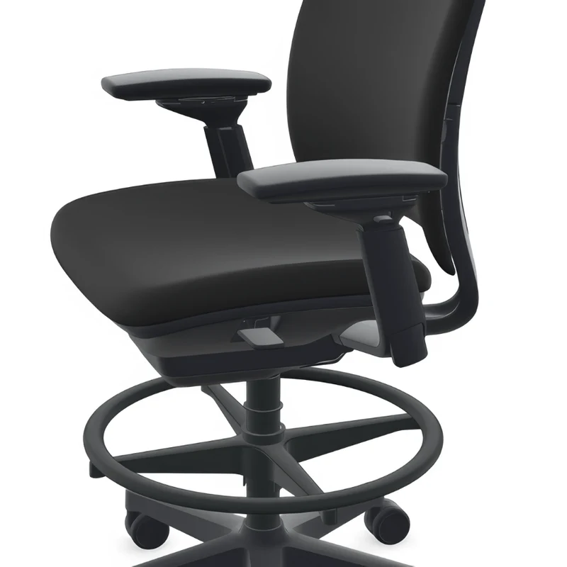 Steelcase Amia Stool, All Features, Adjustable Arms, Adjustable Lumbar Support (Renewed)