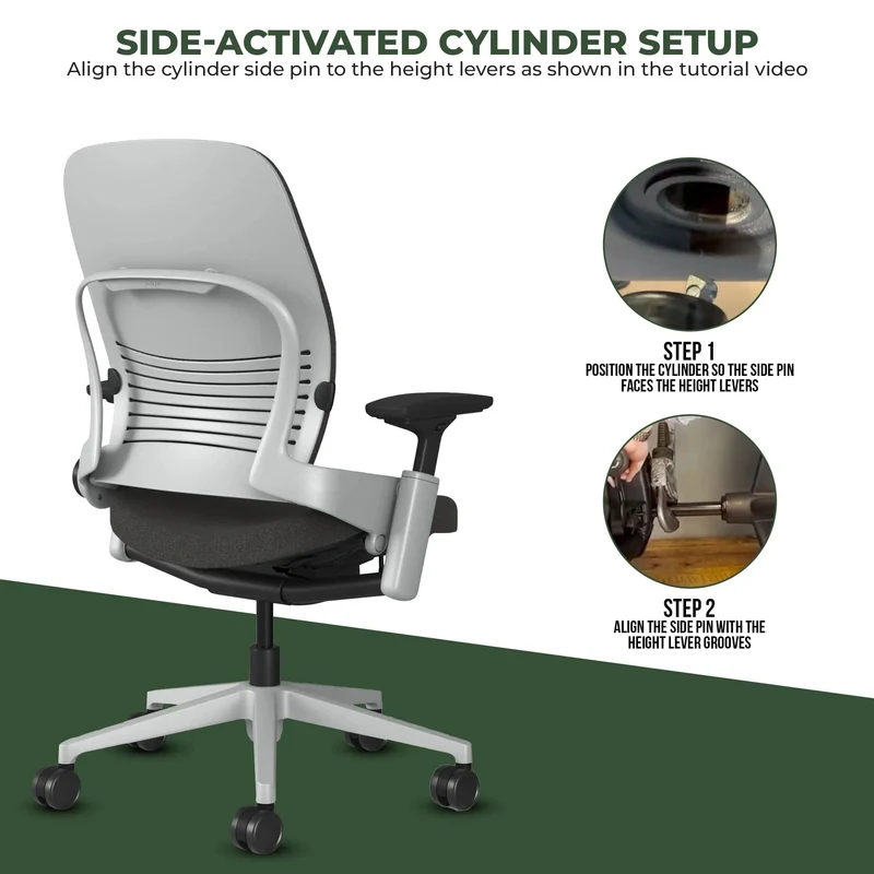Steelcase Leap V2 Chair (Platinum Frame) Fully Renewed