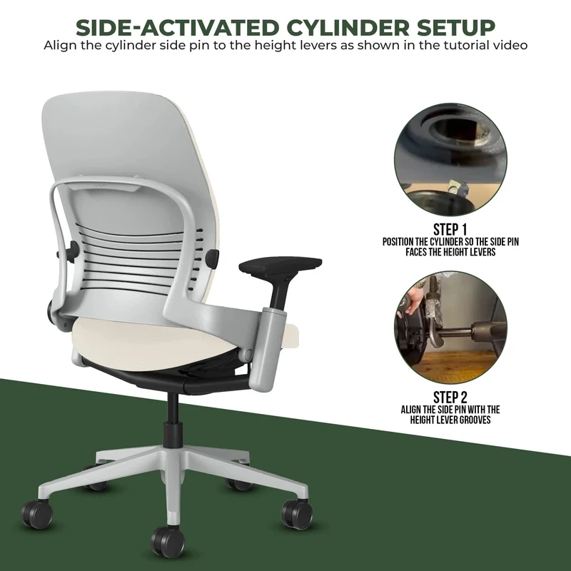 Steelcase Leap V2 Chair (Platinum Frame) Fully Renewed