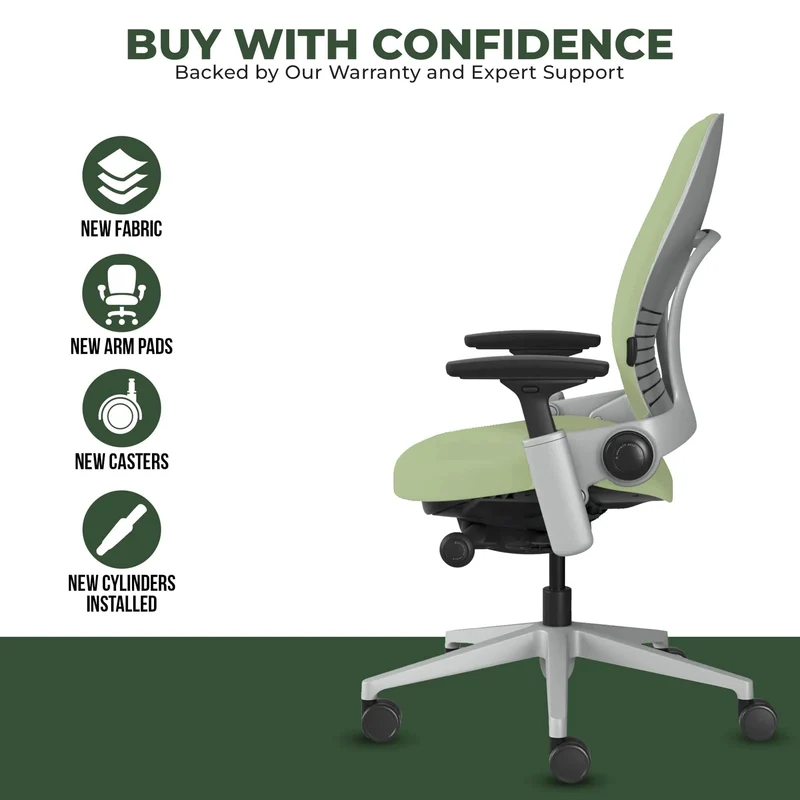 Steelcase Leap V2 Chair (Platinum Frame) Fully Renewed
