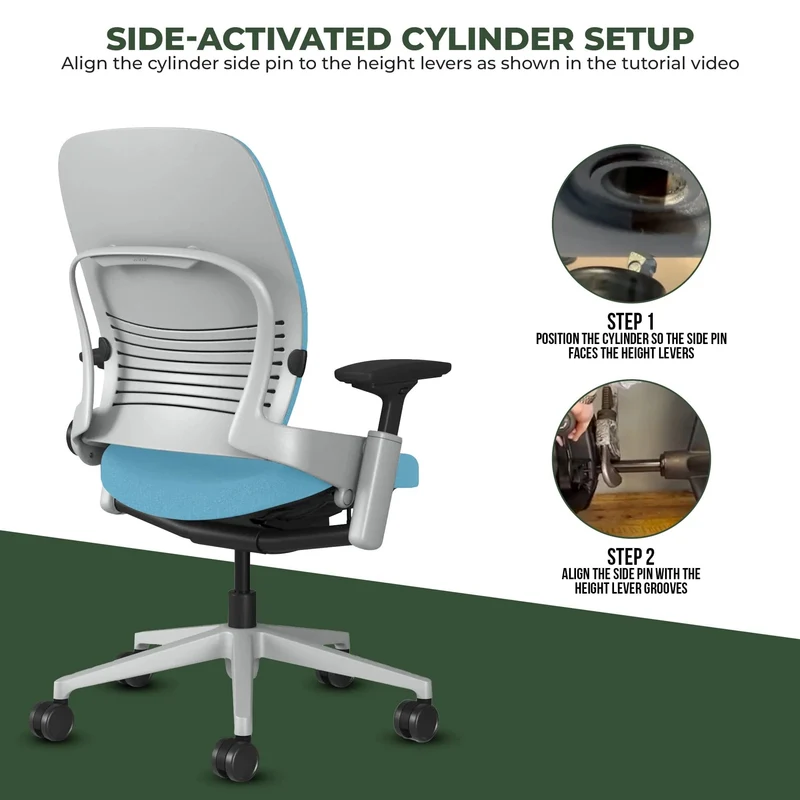 Steelcase Leap V2 Chair (Platinum Frame) Fully Renewed