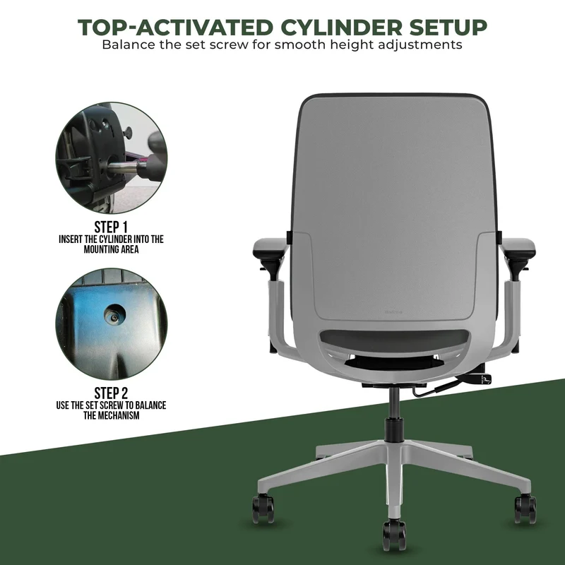 Steelcase Amia Task Chair (Platinum Frame) Fully Renewed