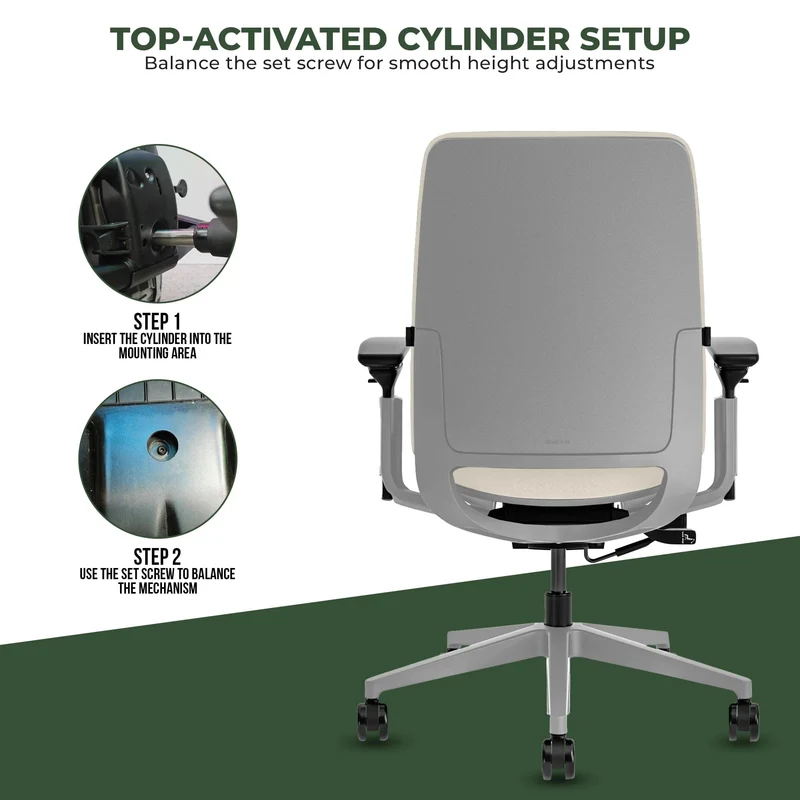 Steelcase Amia Task Chair (Platinum Frame) Fully Renewed