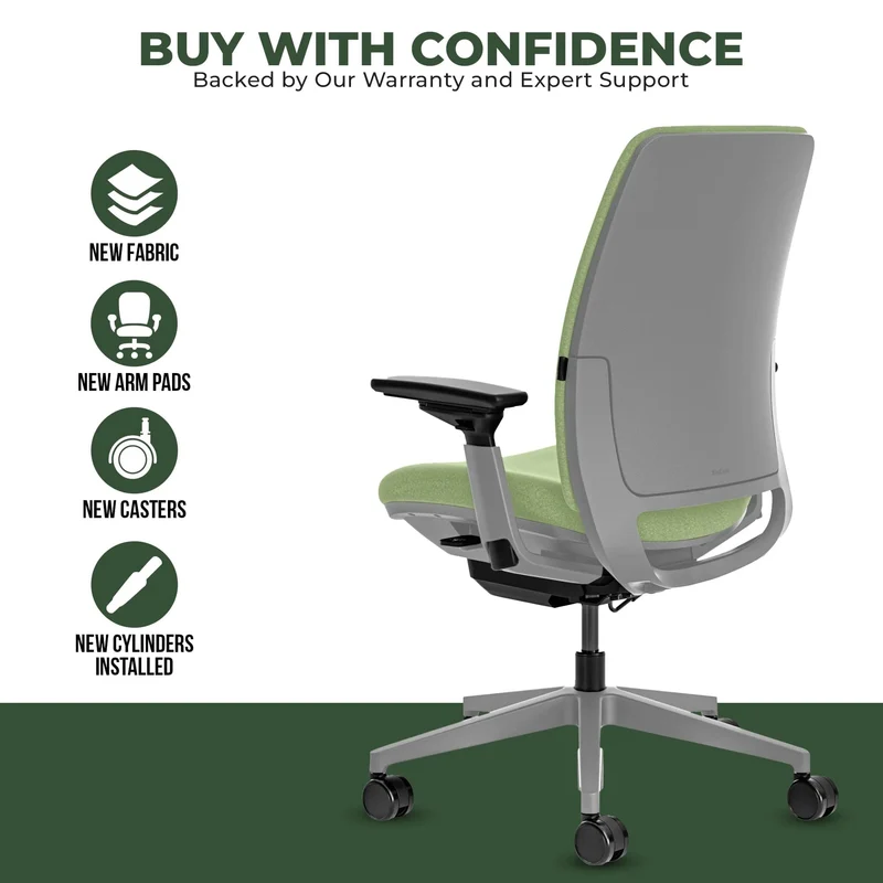 Steelcase Amia Task Chair (Platinum Frame) Fully Renewed