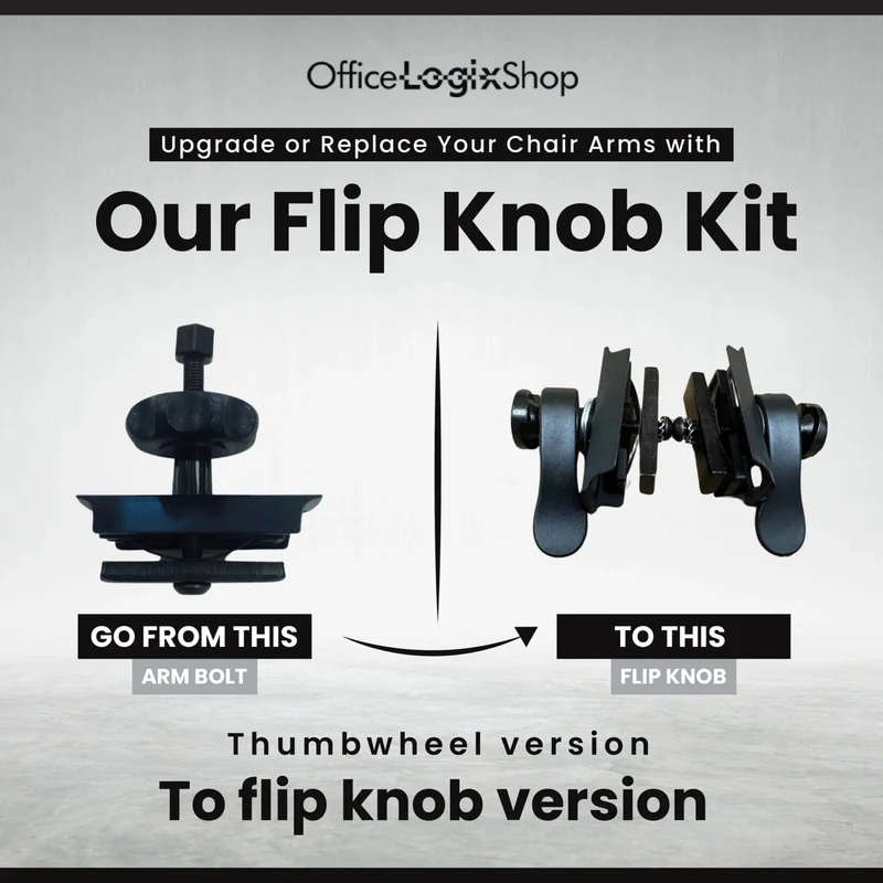 Flip Knob (Lever) Kit for Herman Miller Aeron Classic (V1) Chairs by OLS